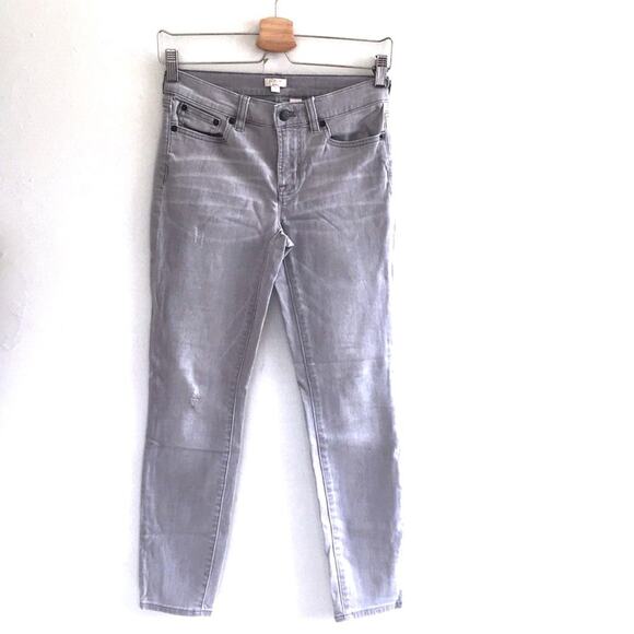 J. Crew Factory Denim - J. Crew women’s skinny jeans gray sz 26 distressed
